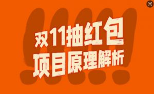 双11抽红包视频裂变项目【完整制作攻略】_长期的暴利打法-虚拟资源库