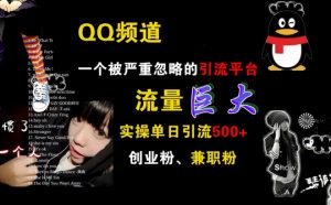 QQ频道,一个被严重忽略的引流平台,流量巨大 实操单日引流500+创业粉兼职粉【揭秘】-虚拟资源库