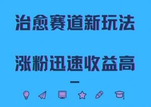 治愈赛道新玩法,治愈文案结合奶奶形象,涨粉迅速收益高【揭秘】-虚拟资源库