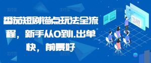 番茄短剧锚点玩法全流程，新手从0到1，出单快，前景好-虚拟资源库