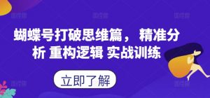 蝴蝶号打破思维篇, 精准分析 重构逻辑 实战训练-虚拟资源库
