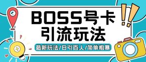 Boss直聘流量卡引流变现玩法,日引200+创业粉【揭秘】-虚拟资源库