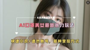 AI美女新玩法,超大流量+快速引流+速热账号-虚拟资源库