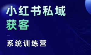 小红书私域获客系统训练营，只讲干货、讲人性、将底层逻辑，维度没有废话-虚拟资源库