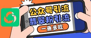 公众号利用推荐流量和搜一搜流量引流翡翠粉，一鱼多吃-虚拟资源库