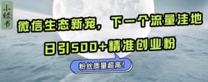 微信生态新宠小绿书：下一个流量洼地，日引500+精准创业粉，粉丝质量超高-虚拟资源库