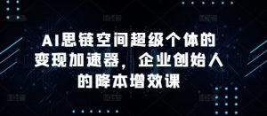 AI思链空间超级个体的变现加速器,企业创始人的降本增效课-虚拟资源库