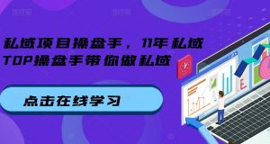 私域项目操盘手，11年私域TOP操盘手带你做私域-虚拟资源库