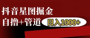 抖音星图掘金自撸，可以管道也可以自营，日入1k【揭秘】-虚拟资源库