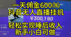 2024年11月抖音无人直播带货挂JI,小白的梦想之路,全天24小时收益不间断实现真正管道收益【揭秘】-虚拟资源库