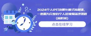 2024个人IP打造孵化模式流程课,一套最为完整的个人短视频落地课程(高阶班)-虚拟资源库
