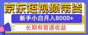 京东短视频带货新玩法,长期管道收益,新手也能月入8000+-虚拟资源库
