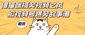 借猫咪搞笑视频之风,掀视频号爆笑故事潮,轻松日入四位数,无门槛快速入门!-虚拟资源库