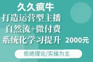 久久疯牛·自然流+微付费(12月23更新)打造运营型主播，包11月+12月-虚拟资源库