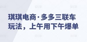 琪琪电商·多多三联车玩法,上午用下午爆单-虚拟资源库