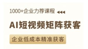 AI短视频矩阵获客实操课,企业低成本精准获客-虚拟资源库