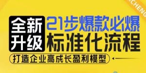 21步爆款必爆标准化流程,全新升级,打造企业高成长盈利模型-虚拟资源库