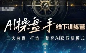 AI操盘手线下训练营,打造AI获客新模式,跟上ai时代,新商业-虚拟资源库