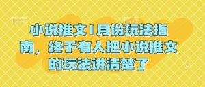 小说推文1月份玩法指南，终于有人把小说推文的玩法讲清楚了!-虚拟资源库