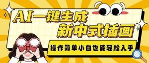 AI一键生成新中式插画, 操作简单,小白也能轻松入手-虚拟资源库