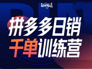 拼多多日销千单训练营第32期,2025开年变化和最新玩法-虚拟资源库