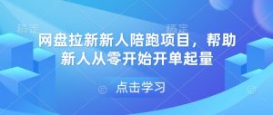 网盘拉新新人陪跑项目，帮助新人从零开始开单起量-虚拟资源库