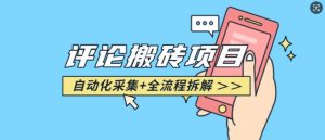 悟空采集评论搬砖_评论搬砖+自动采集【完整攻略】-虚拟资源库