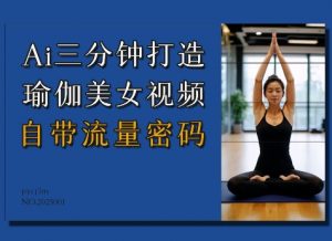Ai3分钟打造瑜伽美女视频，自带流量密码-虚拟资源库