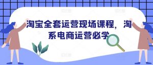 淘宝全套运营现场课程，淘系电商运营必学-虚拟资源库