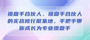 操盘手合伙人,操盘手合伙人的实战修行聚集地,手把手带你成长为专业操盘手-虚拟资源库