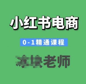 小红书电商0-1精通课程,小红书开店必学课程-虚拟资源库