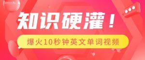 知识硬灌，1分钟教会你，利用AI制作爆火10秒钟记一个英文单词视频-虚拟资源库