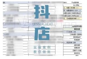 抖音小店对账全攻略，全面讲解抖店对账的核心逻辑与实操技巧，轻松掌握电商财务管理-虚拟资源库