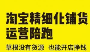 淘宝精细化铺货运营陪跑(部分更新至2025)，草根没有货源 也能开店挣钱-虚拟资源库