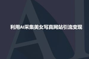 利用AI采集美女写真网站引流变现，引流嘎嘎的-虚拟资源库