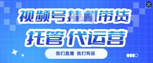 视频号挂J直播带货托管代运营，每个月多挣3k【揭秘】-虚拟资源库
