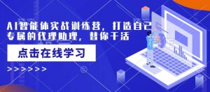 AI智能体实战训练营，打造自己专属的代理助理，替你干活-虚拟资源库