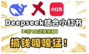 deepseek+小红书打造流量生产线实操课，0到1全流程拆解，搞钱嘎嘎猛-虚拟资源库