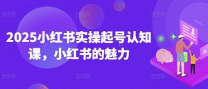 2025小红书实操起号认知课，小红书的魅力-虚拟资源库