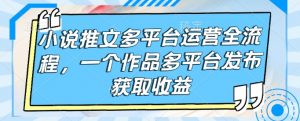 小说推文多平台运营全流程，一个作品多平台发布获取收益-虚拟资源库