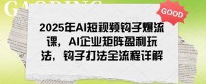 2025年AI短视频钩子爆流课，AI企业矩阵盈利玩法，钩子打法全流程详解-虚拟资源库