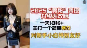 2025男粉变现全新玩法升级,日入上千简简单单,小白可轻松上手-虚拟资源库