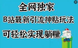 全网独家，B站最新引流神贴玩法，可轻松实现躺Z-虚拟资源库