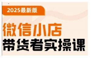 2025最新版微信小店带货者实操课,基础操作到高级运营技巧,快速上手-虚拟资源库