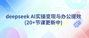 deepseek AI实操变现与办公提效(20+节课更新中)-虚拟资源库