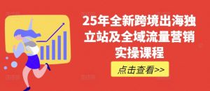25年全新跨境出海独立站及全域流量营销实操课程，跨境电商独立站TIKTOK全域营销普货特货玩法大全-虚拟资源库