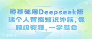零基础用Deepseek搭建个人智能知识外脑，保姆级教程，一学就会-虚拟资源库