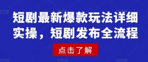 短剧最新爆款玩法详细实操,短剧发布全流程-虚拟资源库