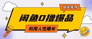 咸鱼0撸玩法利用人性售卖商品达到日挣2张的效果-虚拟资源库