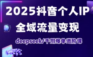 2025抖音个人IP全域流量变现进阶课,deepseek千川爆单进阶课-虚拟资源库